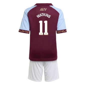 Billige Fotballdrakt Aston Villa Ollie Watkins #11 Replika Hjemmedraktsett Barn 2025-26 Kortermet (med bukser)